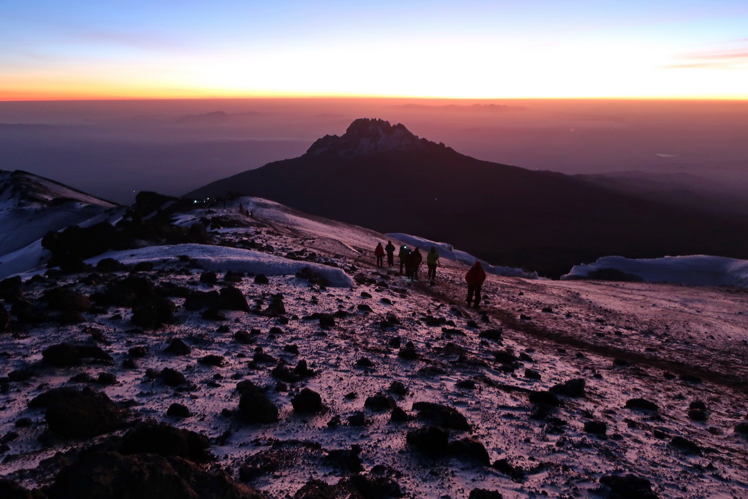5148 meters high Mawenzi seen from the eastern crater rim of Kilimanjaro